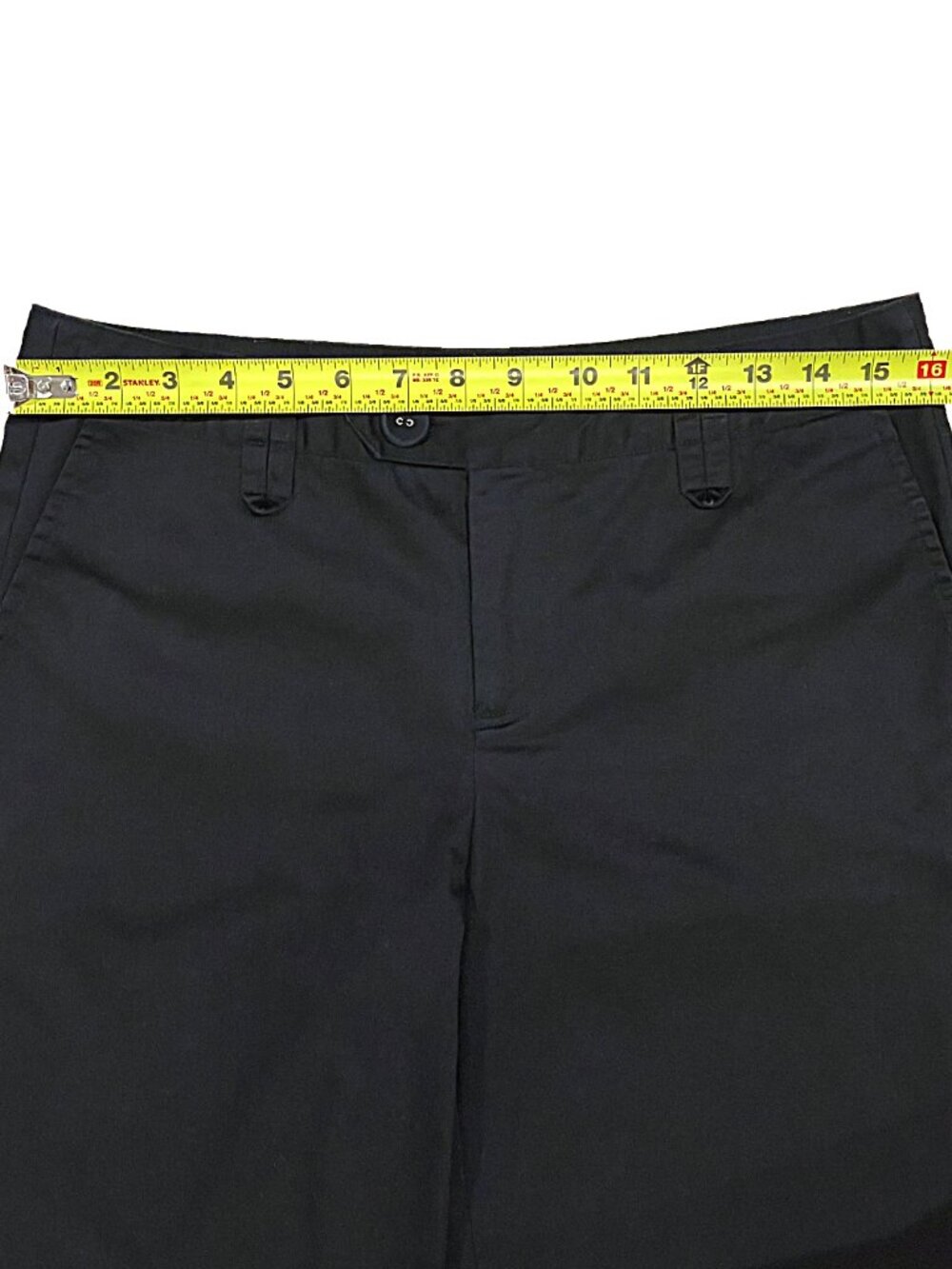 Black Bermuda Shorts Size 10 Tailored Cotton Stretch Workwear - Picture 3 of 10